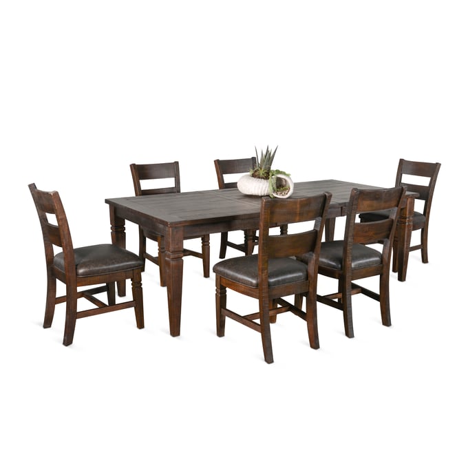 Purity Craft Allure Dark Brown 7pc Dining Room Set 1012TL2-DR-S1