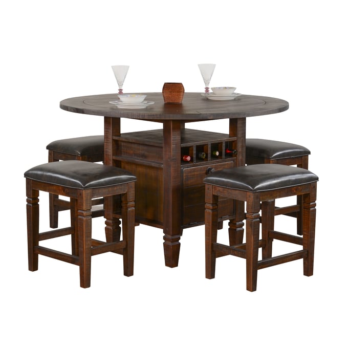 Purity Craft Allure Brown 5pc Counter Height Set 1013TL2-CNT-S1