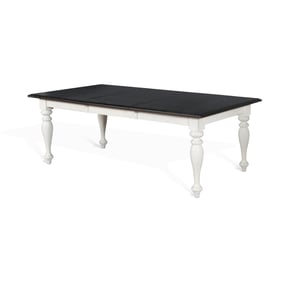 Purity Craft Zen White Dark Brown Extension Dining Table