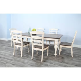 Purity Craft Onyx White 7pc Dining Room Set