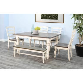 Purity Craft Onyx White 6pc Dining Room Set