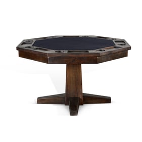 Purity Craft Allure Dark Brown Leaf Game and Dining Table