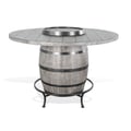 Purity Craft Round Pub Table with Wine Barrel Base