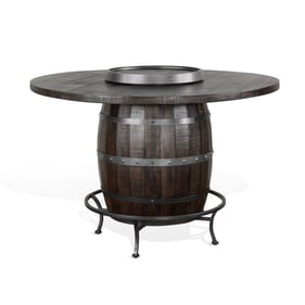 Purity Craft Allure Dark Brown Round Pub Table