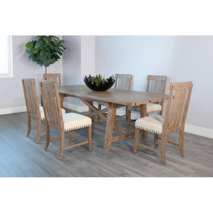 Purity Craft Norma Natural 7pc Dining Room Set 1608DR-DR-S1