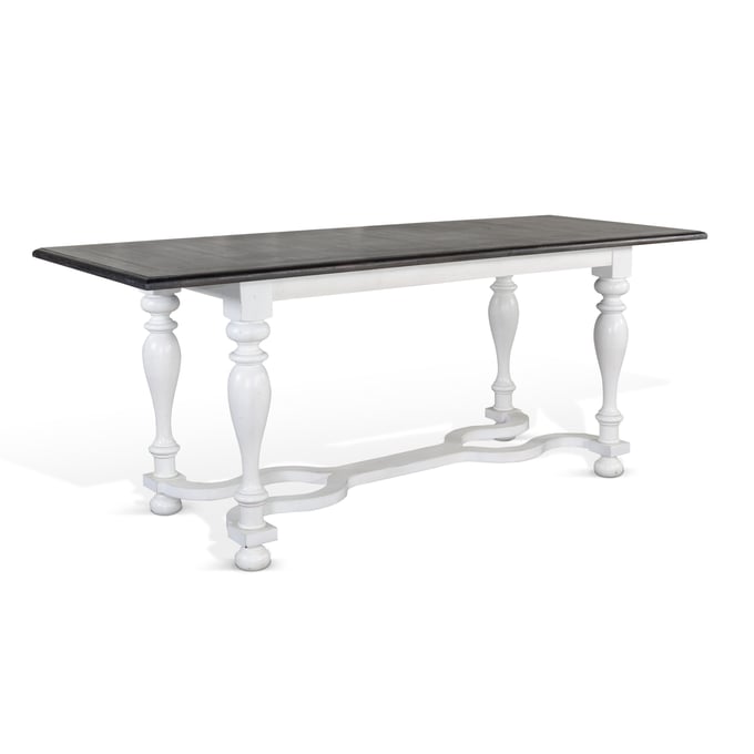 Purity Craft Zen White Dark Brown Dining Table 1119EC