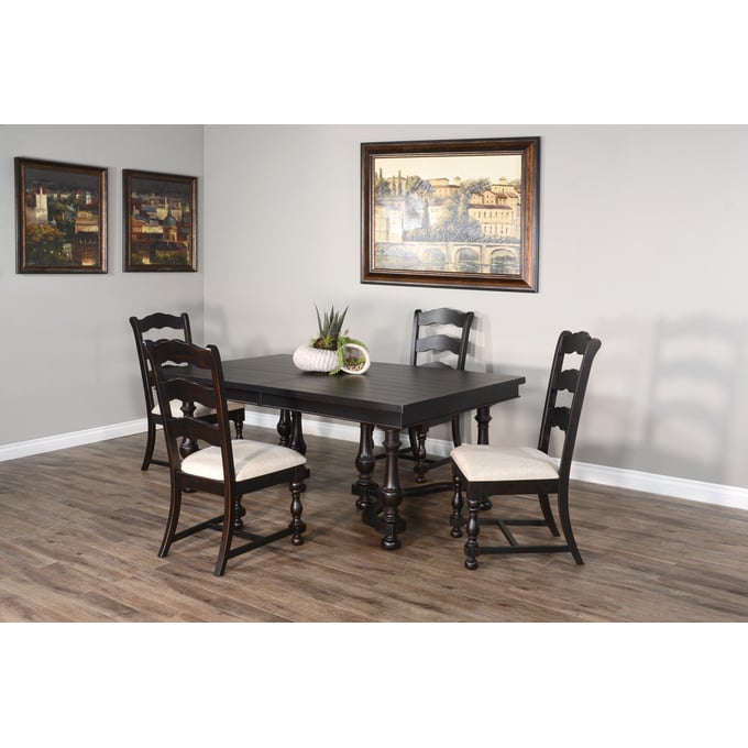 Purity Craft Elysia Black 5pc Dining Room Set 1120BW-1613-DR-S3