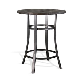 Purity Craft Allure Dark Brown Rough Sawn Top Pub Table