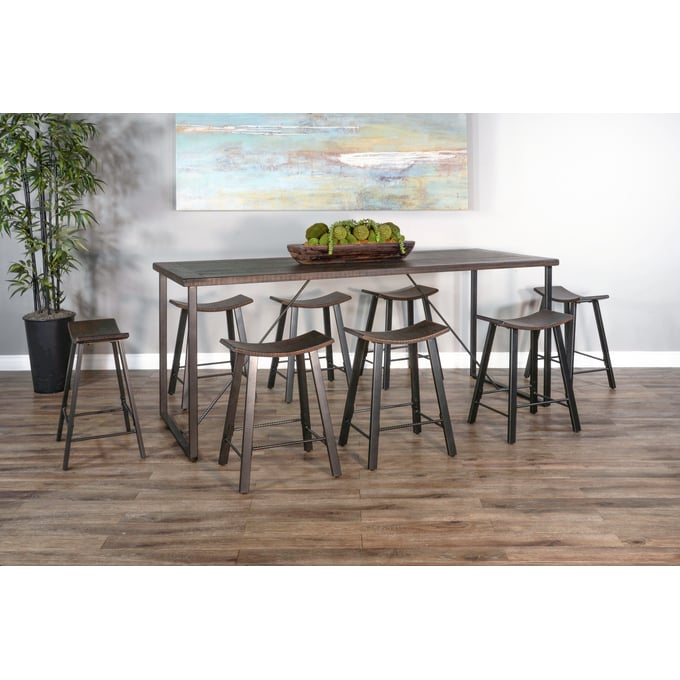 Purity Craft Allure Dark Brown 9pc Counter Height Set with 24 Inch Stool 1154TL-CHT-S4