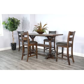 Purity Craft Allure Dark Brown 5pc Pub Table Set