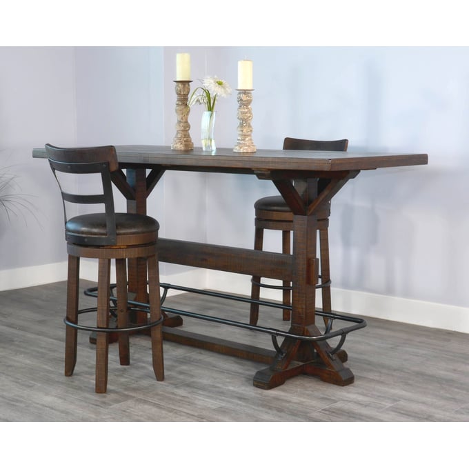 Purity Craft Allure Dark Brown 3pc Pub Table Set 1163TL-BAR-S5