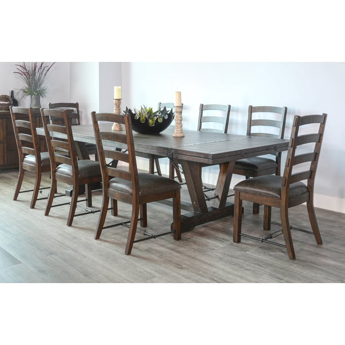 Purity Craft Allure Dark Brown 9pc Dining Room Set 1167TL-DR-S3