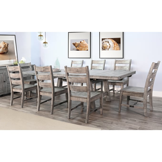 Purity Craft Isadora Gray 9pc Dining Room Set 1380AG-DR-S1