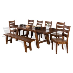 Purity Craft Lorelei Medium Brown 8pc Dining Room Set