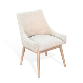 Purity Craft Rhea Natural Grey Lowback Cushioned Dining Chair