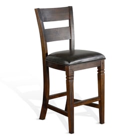 2 Purity Craft Allure Dark Brown Ladder Back Barstools