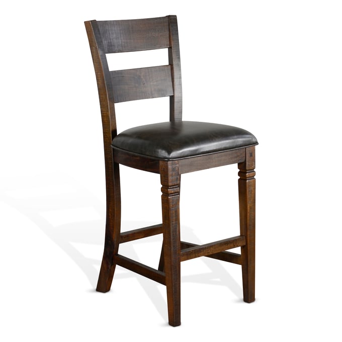 2 Purity Craft Allure Dark Brown Ladder Back Barstools 1429TL2-30