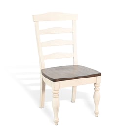 Purity Craft Onyx White Wood Ladderback Chair