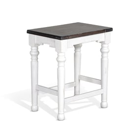 2 Purity Craft Zen White Dark Brown Stools