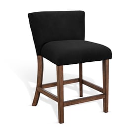 Purity Craft Reed Natural Gibson Black Cushion Counter Stool