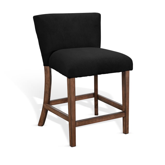 Purity Craft Reed Natural Gibson Black Cushion Counter Stool 1505BU-24B