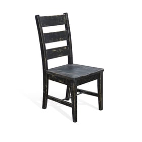 Purity Craft Selena Black Ladderback Chair with Turnbukle Stretchers