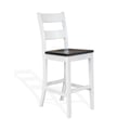 Purity Craft Solid Wood Ladderback Barstool, Wood Seat