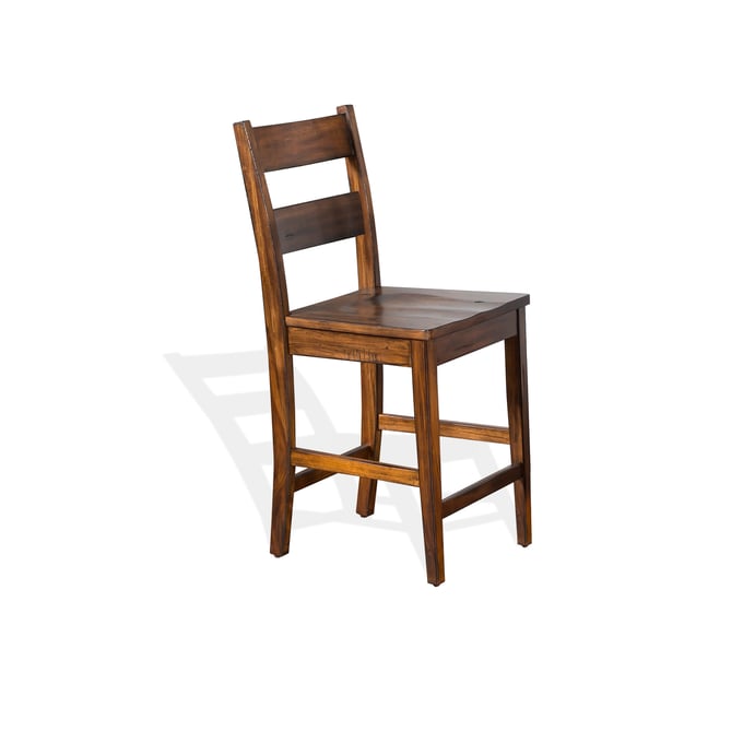 2 Purity Craft Lorelei Classic Medium Brown Ladder Back Bar Stools 1508VM-24