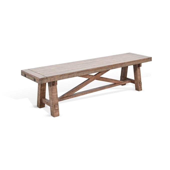 Purity Craft Rose Light Brown Bench with Wood Seat 1510DR