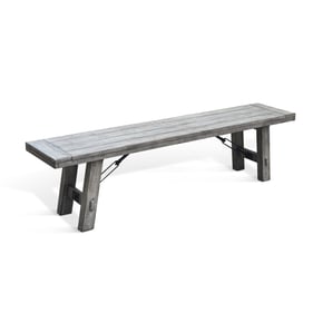 Purity Craft Isadora Gray Bench with Wood Seat