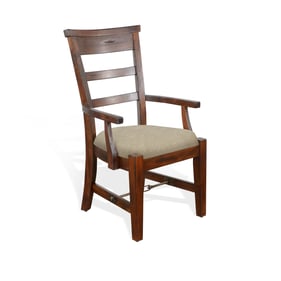 2 Purity Craft Lorelei Medium Brown Dining Arm Chairs