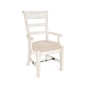 2 Purity Craft Selena White Sand Dining Arm Chairs