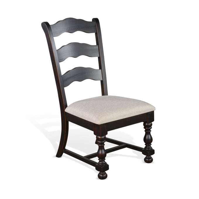 2 Purity Craft Elysia Black Ladderback Side Chairs 1613BW