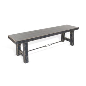 Purity Craft Selena Black Sand 64 Inch Dining Bench with Turnbuckle