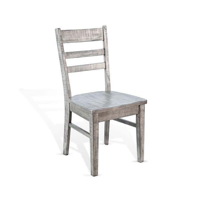 Purity Craft Isadora Gray Ladderback Chair with Wood Seat 1616AG