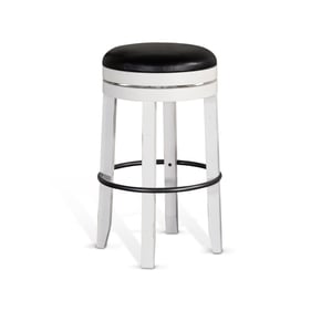 2 Purity Craft Zen White Dark Brown 30 Inch Barstools