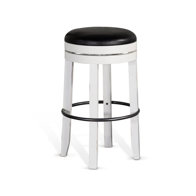 2 Purity Craft Zen White Dark Brown 30 Inch Barstools 1624EC-30