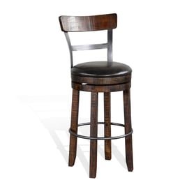 2 Purity Craft Allure Dark Brown 30 Inch Swivel Barstools