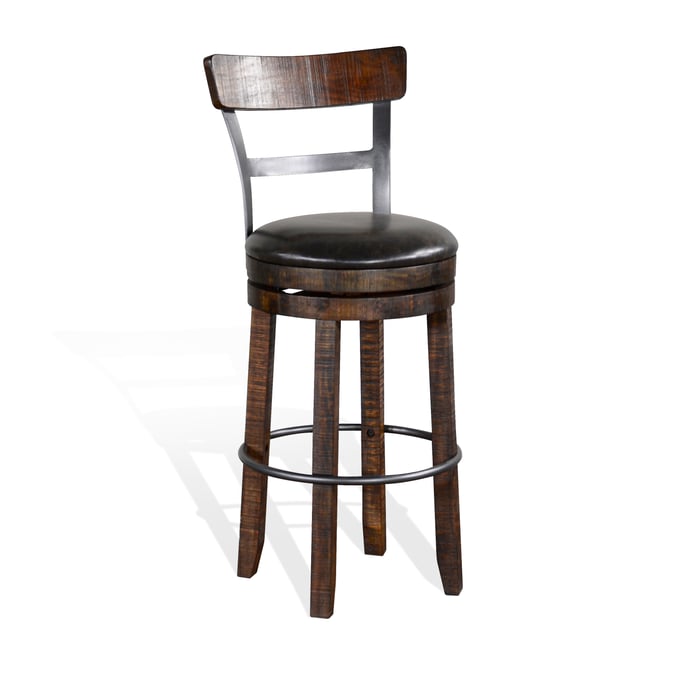 2 Purity Craft Allure Dark Brown 30 Inch Swivel Barstools 1624TL2-B30