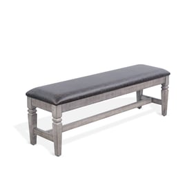 Purity Craft Evadne Tobacco Grey Cushioned Bench