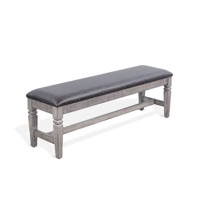 Purity Craft Evadne Tobacco Grey Cushioned Bench 1640TA