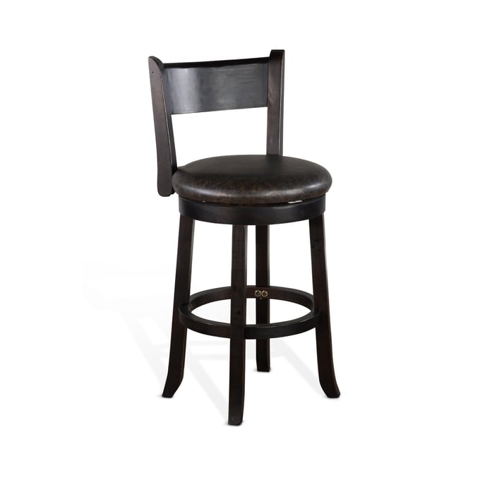 2 Purity Craft Elysia Black 24 Inch Swivel Barstools 1646BW-B24