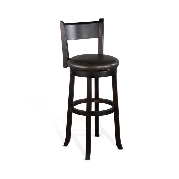 2 Purity Craft Elysia Black 30 Inch Swivel Barstools 1646BW-B30