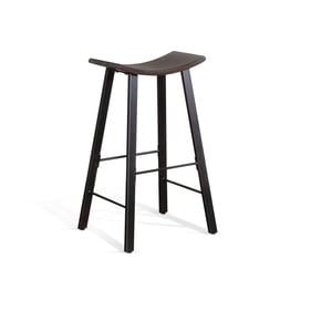 2 Purity Craft Allure Dark Brown 30 Inch Saddle Seat Metal Barstools