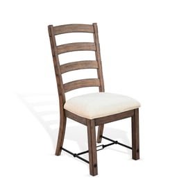 Purity Craft Eudora Natural Ladderback Chair with Cushion Seat