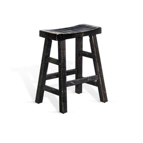 2 Purity Craft Selena Black Sand 24 Inch Saddle Seat Stools