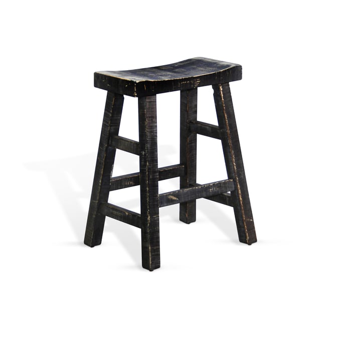 2 Purity Craft Selena Black Sand 24 Inch Saddle Seat Stools 1768BS-24