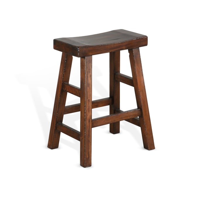 2 Purity Craft Seraphica Dark Brown 24 Inch Saddle Seat Stools 1768DC2-24