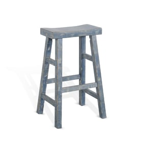 2 Purity Craft Selena Ocean Blue 30 Inch Saddle Seat Stools