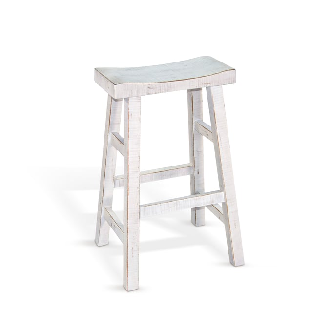 2 Purity Craft Selena White Sand 30 Inch Saddle Seat Stools 1768WS-30